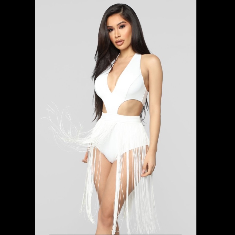 White fringe dress NWT